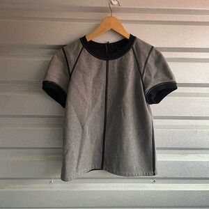 Theory Lomy Patterson Puff Sleeve Top